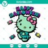 Hello Kitty zombie Halloween SVG file with festive design for crafts, PNG DXF EPS cut files. Perfect for holiday projects.