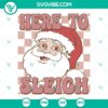 Santa Claus sleigh Christmas SVG design for digital use, PNG and DXF file included, perfect for holiday crafts and printables.