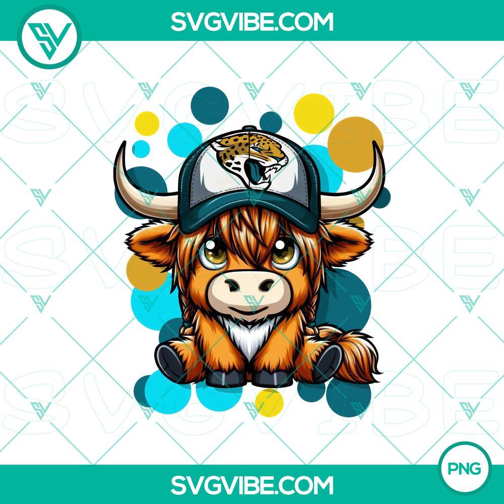 Highland Cow Jacksonville Jaguars Football PNG Files File Highland cow Jacksonville Jaguars football PNG files, perfect for sports fan merch and digital designs.