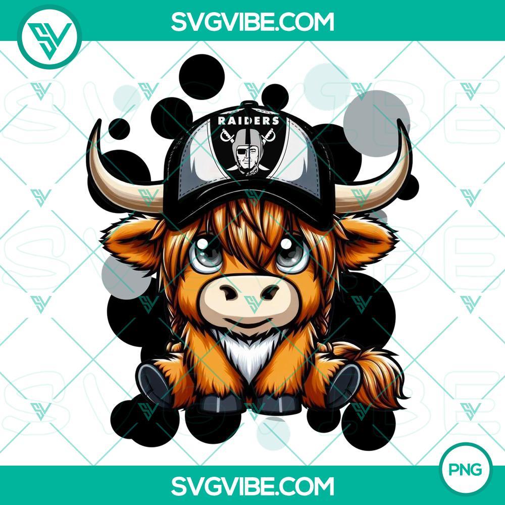 Highland Cow Las Vegas Raiders Raiders Football PNG File File Highland cow Las Vegas Raiders football team mascot logo PNG file for merchandise, sports designs.