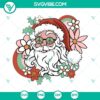 Hippie Santa SVG: Retro Christmas Santa Claus design with a groovy twist. Festive holiday SVG for crafting projects.