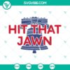 Philadelphia baseball SVG featuring Hit That Jawn and Liberty Bell designs. Ideal for sportswear.