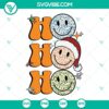Santa Leopard Smiley Face SVG design for Christmas with Ho Ho Ho text, available for download in PNG, DXF, and EPS formats.