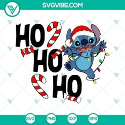 Cheerful Santa hat with "Ho Ho Ho" text in cross stitch style. Festive holiday SVG image perfect for Christmas crafts and decor.