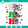 Stitch Santa Hat SVG with "Ho Ho Ho" text, Disney-inspired Christmas design perfect for holiday crafts.
