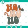 Christmas Santa Claus SVG design with "Ho Ho Ho" text, ideal for cutting projects. Includes PNG, DXF, and EPS files for crafts.