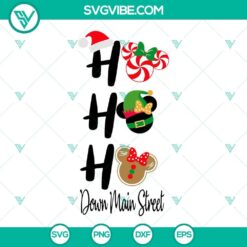 Ho Ho Ho SVG Image, Mickey Christmas SVG Image, Disney Christmas Down Main