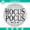 Hocus Pocus Co SVG of Sanderson Sisters Enchanted Brooms, Halloween-themed digital designs for crafting projects.
