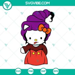 Hocus Pocus Hello Kitty Halloween SVG Images PNG DXF EPS Cricut 3