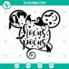 Halloween themed Mickey Head SVGs with Hocus Pocus and Witches designs for Cricut, spooky and fun for crafts.