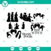 Hocus Pocus SVG bundle featuring Sanderson Sisters as Halloween witches. Great for holiday crafting projects.