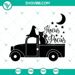 Hocus Pocus Truck With Black Cat SVG File, Sanderson Sisters SVG Files