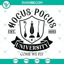 Hocus Pocus University SVG Halloween download with unique Halloween SVG files featuring the word "Come".