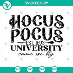 Hocus Pocus University Witch SVG file, Halloween themed SVG images for crafting.