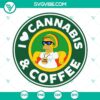 Homer Simpson I Love Cannabis and Coffee Starbucks Logo SVG Download - Quirky pop culture design with a playful twist.