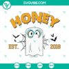 Honey Bluey Halloween Est 2018 SVG file featuring Honey Dog Ghost Disney design for crafts and digital projects.