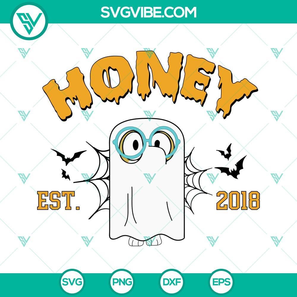honey-bluey-halloween-est-2018-svg-honey-dog-ghost-svg-disney-bluey-halloween-svg-png-dxf-eps-cricut-2-mockup.jpg Honey Bluey Halloween Est 2018 SVG file featuring Honey Dog Ghost Disney design for crafts and digital projects.