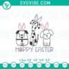Hoppy Easter Bunny Animals embroidery file, cute holiday design for crafts.