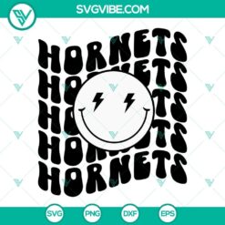 Hornets football themed smiley face SVG images ideal for crafting projects.优化。