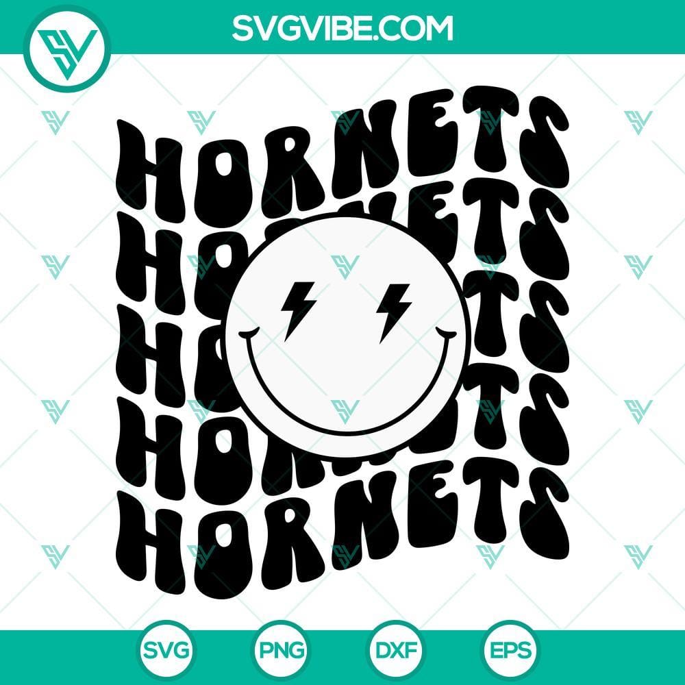 Hornets Smiley Face SVG, Hornets SVG, Hornets Football SVG Hornets football themed smiley face SVG images ideal for crafting projects.优化。