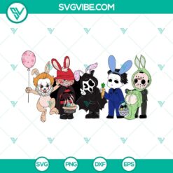 Horror character Easter themed SVG design file with PNG, DXF, and EPS formats for download.