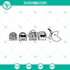 Horror characters Pac Man SVG download for Halloween, PNG, DXF, and EPS formats.