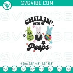 Horror Chillin With My Peeps embroidery file inspired by Nightmare Before Christmas, featuring spooky characters.