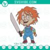 Chucky Halloween embroidery design from Rugrats, spooky machine file for horror fans.