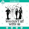Collection of horror-themed SVG images featuring "You Can't Sit With Us" and Morticia Addams designs for Halloween crafts and projects.