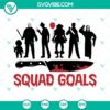 Horror movie squad goals SVG files with PNG, DXF, EPS cuts for download.