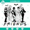 Horror queen friends Halloween SVG file featuring Bride of Frankenstein, spooky and stylish design for Halloween crafting projects.