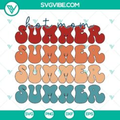 Hot Mom Summer SVG File, Retro Summer Vibes SVG Images, Funny Mom SVG Files, Beach