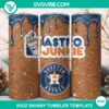Houston Astros Dunkie Junkie Glitter 20oz Tumbler Wrap PNG File - vibrant team-themed design perfect for Astros fans.