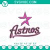 Houston Astros pink embroidery designs, perfect for sports fans. Instant download file formats: PES, DST, JEF. Great for stitching projects.