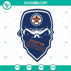 Houston Astros skull and logo SVG design file, featuring the iconic Houston Astros baseball team logo in a skull motif. Great for fans!
