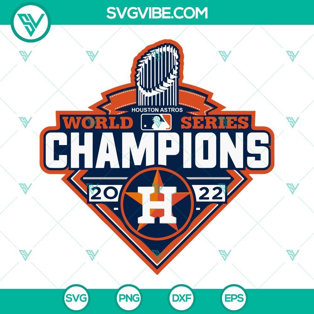 Houston Astros World Series Champions 2022 SVG Image PNG DXF EPS Cricut Houston Astros World Series Champions 2022 SVG image in PNG, DXF, and EPS format for Cricut crafting.