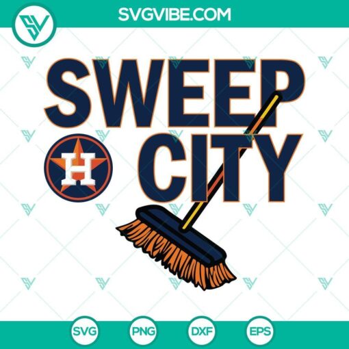 Houston Baseball ALCS Sweep City SVG File with Houston Astros imagery celebrating World Series victory. Best for sports fans and baseball crafts.