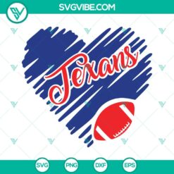 Houston Texans heart logo design SVG images perfect for NFL football fans, high-quality SVG download in PNG format.