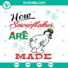Frosty the Snowman SVG illustrating how snowflakes are made, funny and whimsical winter design for download.
