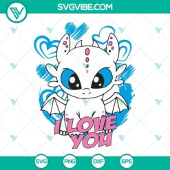 How To Train Your Dragon Valentine SVG Download, Toothless And Light Fury 2