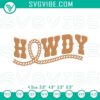 Howdy embroidery designs featuring Western country theme, suitable for machine file use. Great for western or countryside projects.