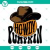Cowboy Ghost SVG design with pumpkin and wild west theme, perfect for Halloween crafts.