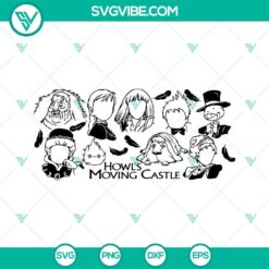 Howl’s Moving Castle themed 16 oz Libbey can glass wrap SVG image depicting an anime cup design. Perfect for fans of the anime film.