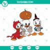 Huey, Dewey, and Louie Duck Halloween themed SVG file with PNG, DXF, and EPS cut files for crafts and projects.