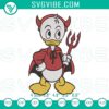 Cute Halloween themed embroidery designs with baby duck devil pattern, perfect for spooky craft projects.