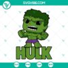 Baby Hulk SVG download, adorable cartoon vector of The Incredible Hulk, green superhero character for projects.