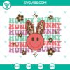 Cute Easter Bunny Smiley Face SVG design with Hunny Bunny theme, perfect for Easter projects and crafts.