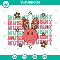 Hunny Bunny Svg, Bunny Smiley Face Svg, Easter Bunny Svg, Easter
