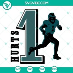 Jalen Hurts Philadelphia Eagles SVG design, download for Eagles fans.