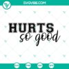 Hurts So Good Eagles SVG featuring Jalen Hurts fan design in Philadelphia colors. Ideal for sport-themed DIY crafts and projects.